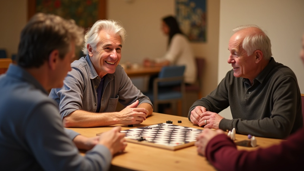 Board game players enjoying a casual evening